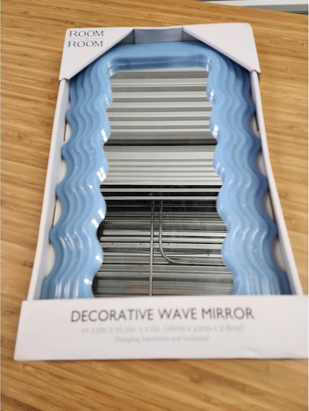 Decorative Wave Mirror Blue